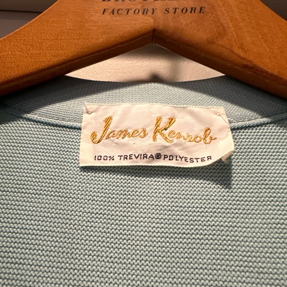 Vintage James Kenrob belted cardigan in primo condition!  Blue. Size small - Picture 4 of 4